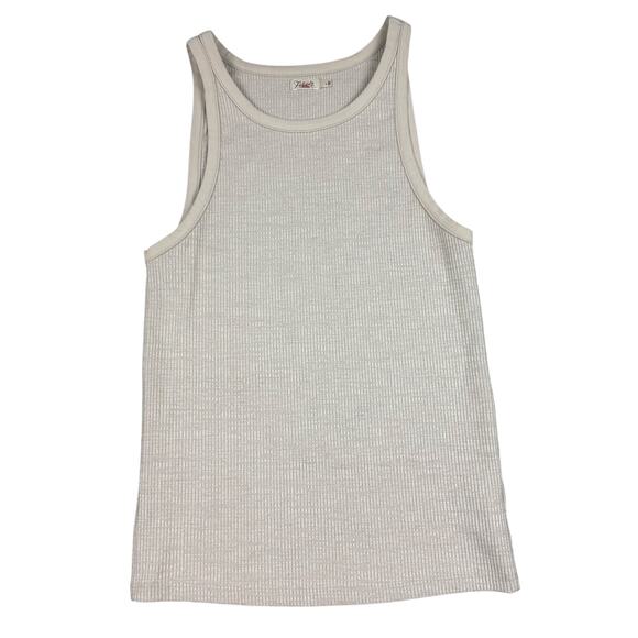 Faherty Size L Womens Cambria Rib Tank in Heather Fog WKU2201 - Picture 1 of 7